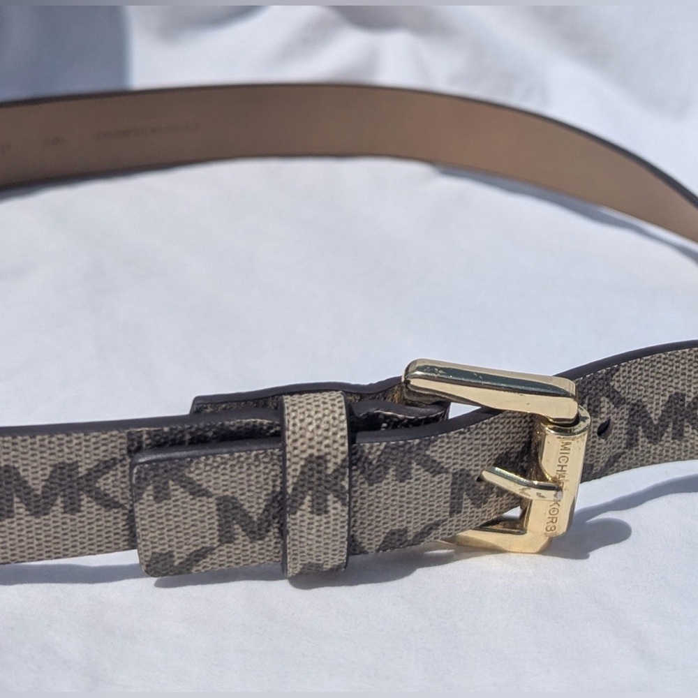 Michael Kors Signature MK Logo Belt Bag Brown/Gold Large/XL - Picture 6 of 8